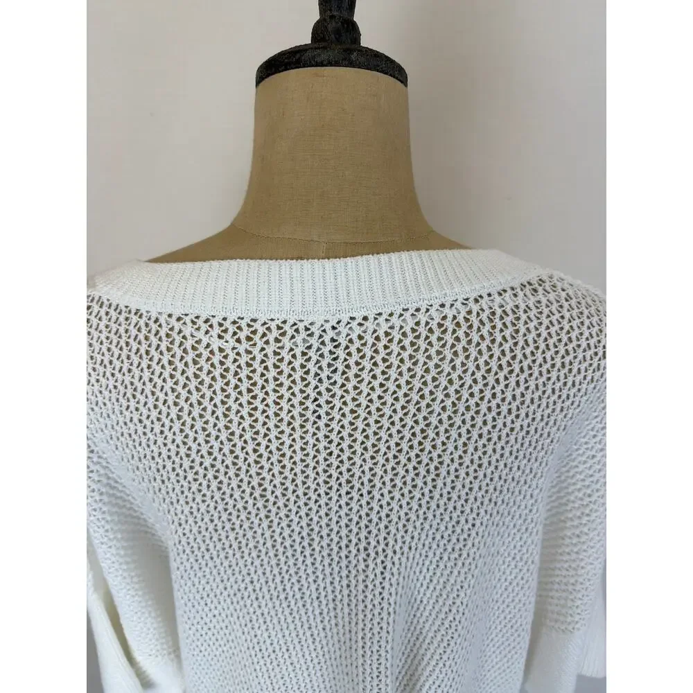 NWT Soya Concept While Cotton Linen Oversized Top Size XS #0503